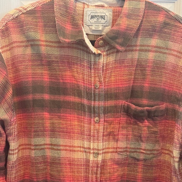 American Eagle Outfitters Multicolor Plaid Shirt - Picture 2 of 5